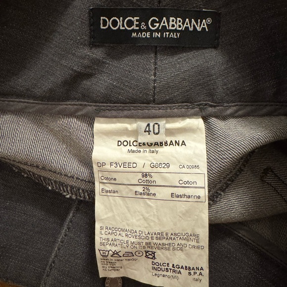 Dolce & Gabbana Charcoal Trousers - Picture 5 of 5